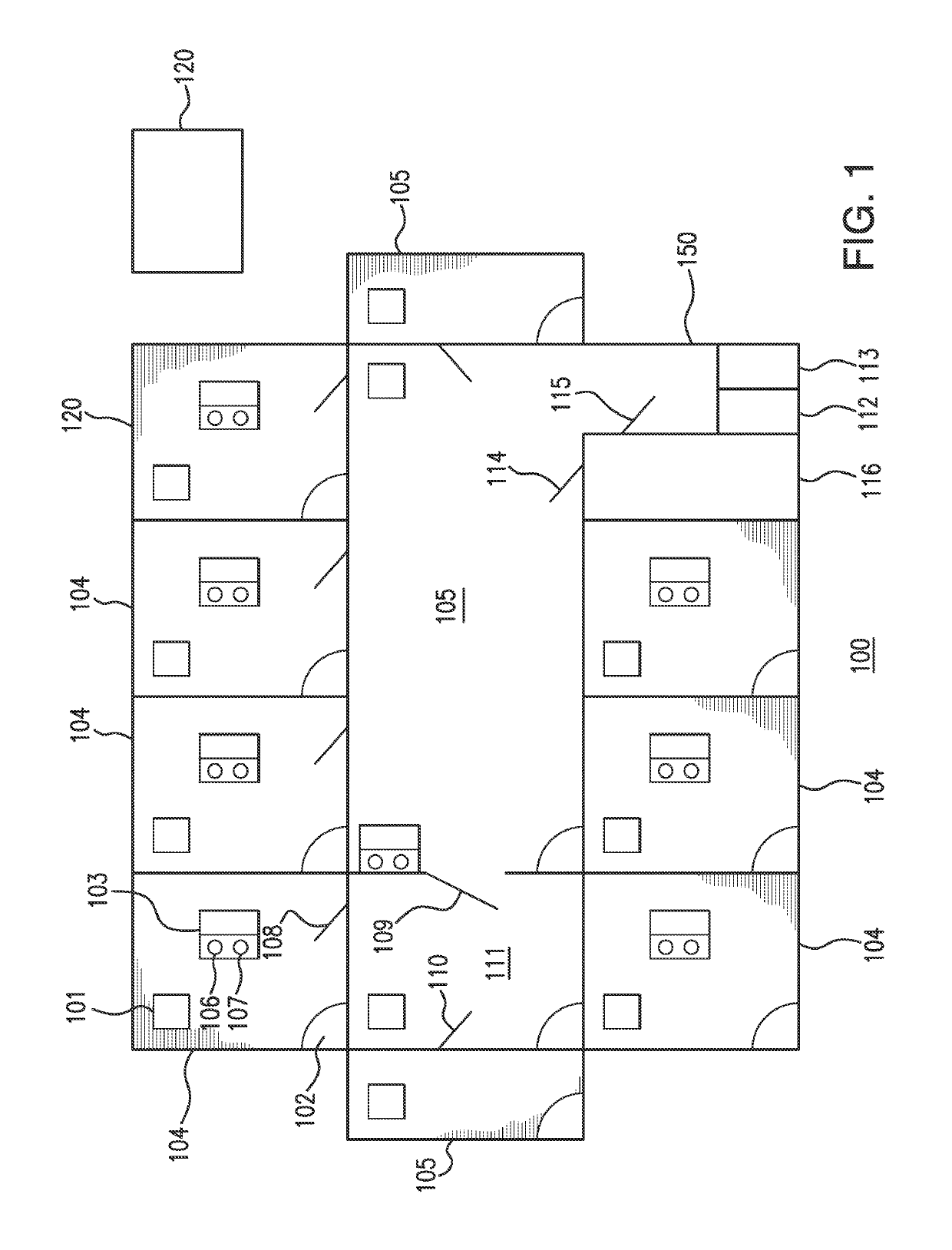 Security system for identifying disturbances in a building