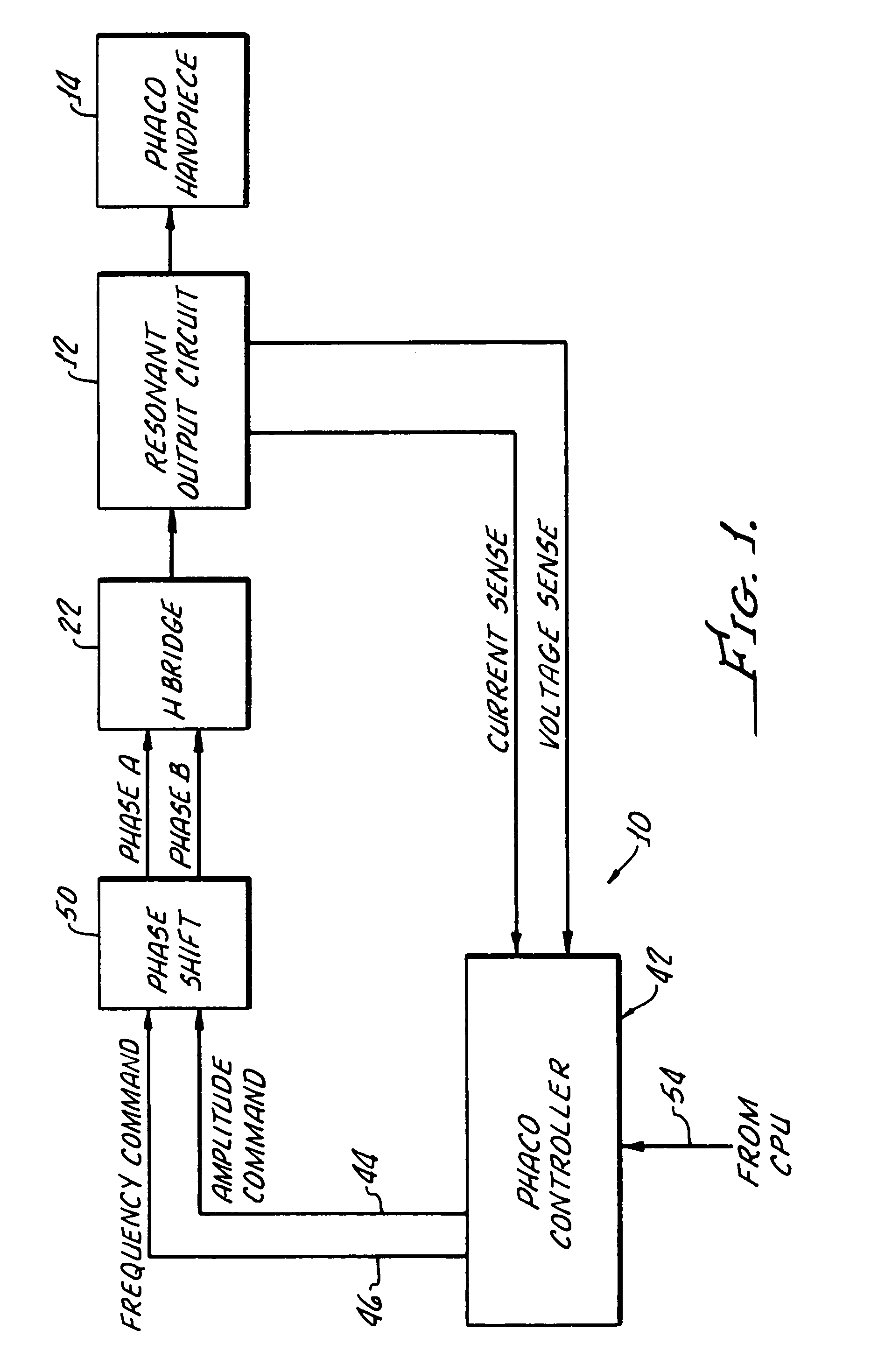Resonant converter tuning for maintaining substantially constant phaco handpiece power under increased load
