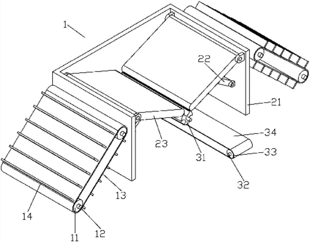 A sequential feeding device for steel pipe processing equipment for construction