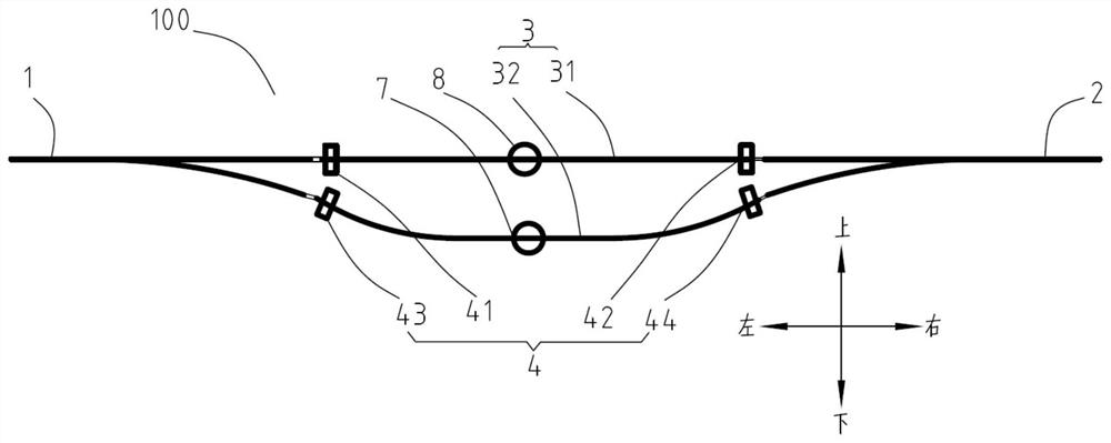 A track changing device and track changing method