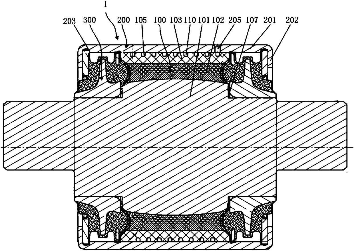 Seal assembly used for hydraulic bushing and hydraulic bushing