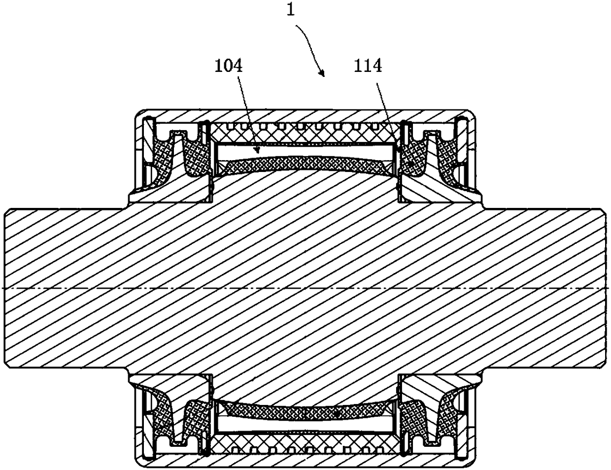 Seal assembly used for hydraulic bushing and hydraulic bushing