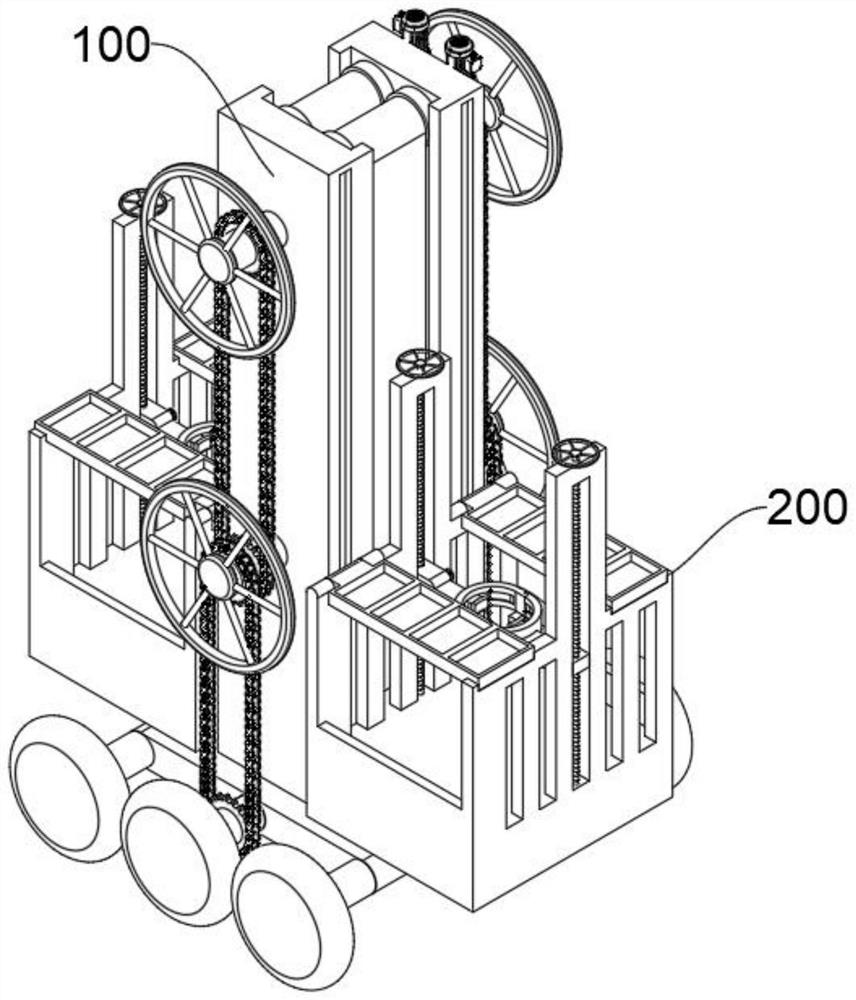 Protection mechanism for building construction lifting platform based on bidirectional connection