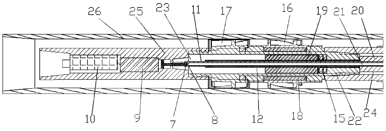 Device for driving shear valve to generate pulse pressure waves by utilizing liquid power and method thereof