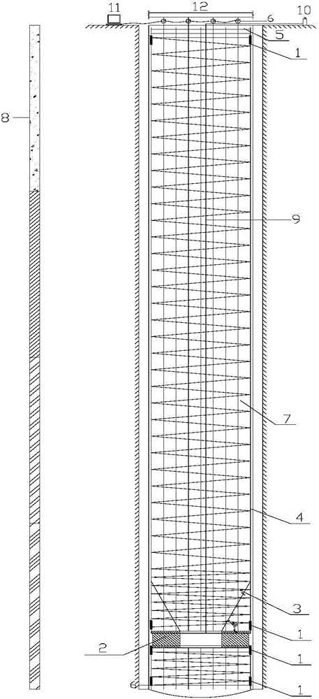 Load-compensation-based large-diameter pile foundation self-balanced detecting method