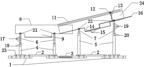 Adjustable multifunctional fractured rock mass collapse-slide testing device and use method of adjustable multifunctional fractured rock mass collapse-slide testing device