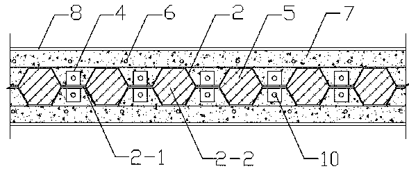 High-intensity zone prefabricated profiled steel plate viscous damping wall and construction method thereof