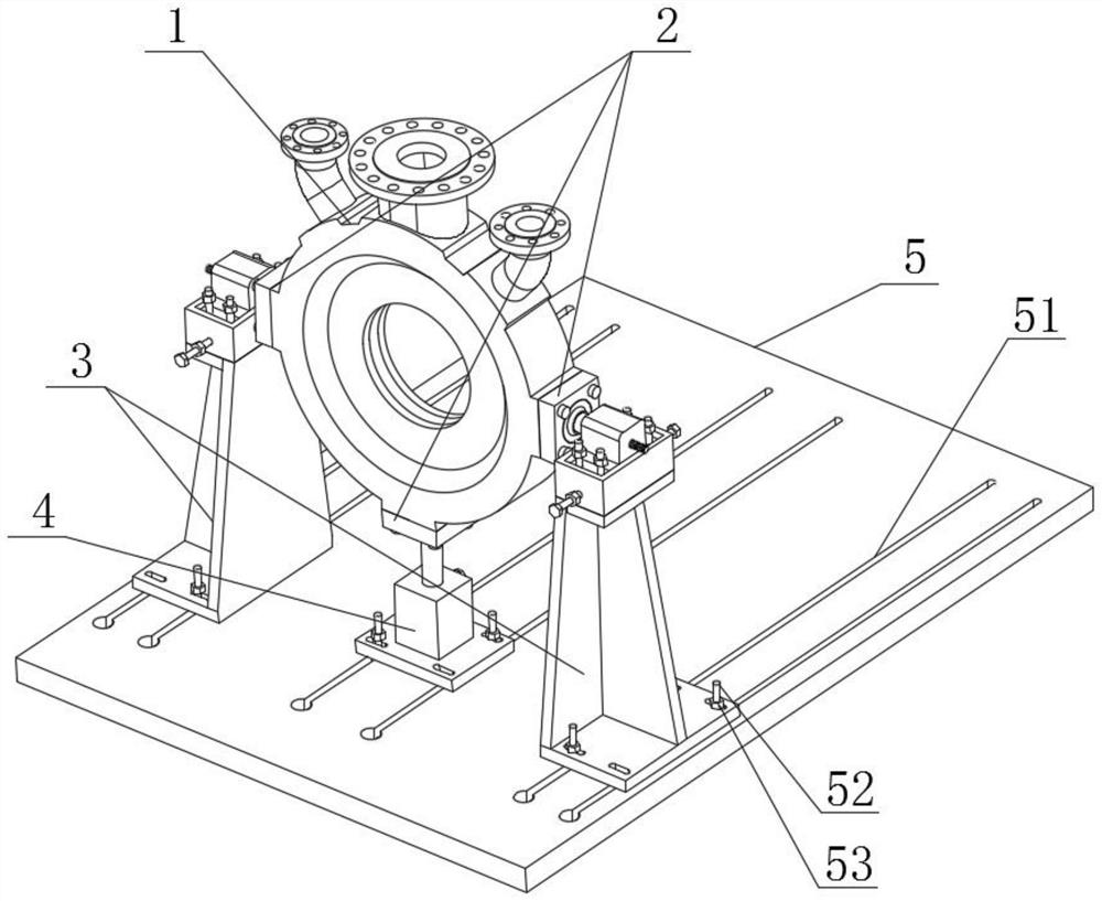 Exhaust volute with aligning function