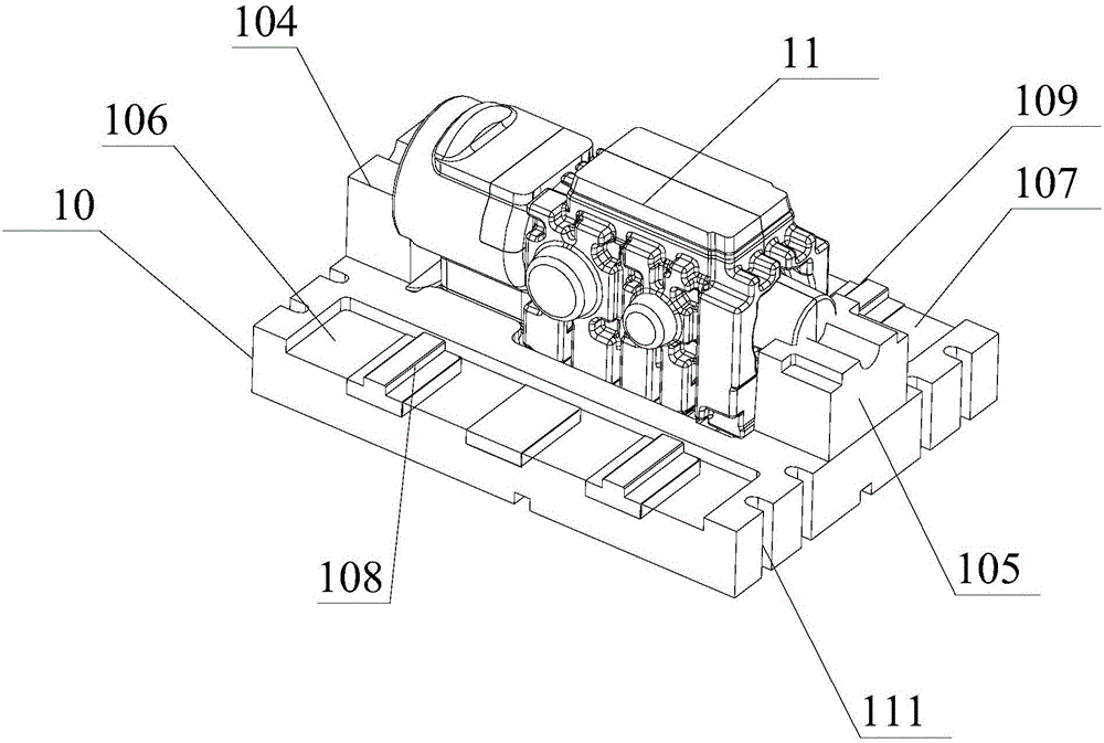 Metal mold low-pressure casting mold for crankcase of motor train unit air compressor