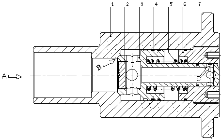 Check flushing valve capable of changing flushing directions automatically