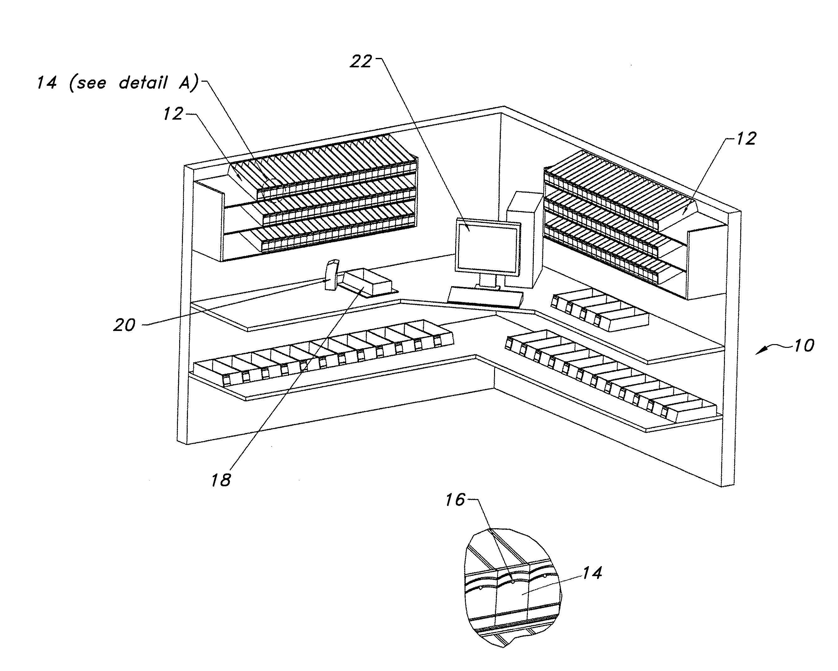 Inventory management system using RFID tags to aid in dispensing and restocking inventory