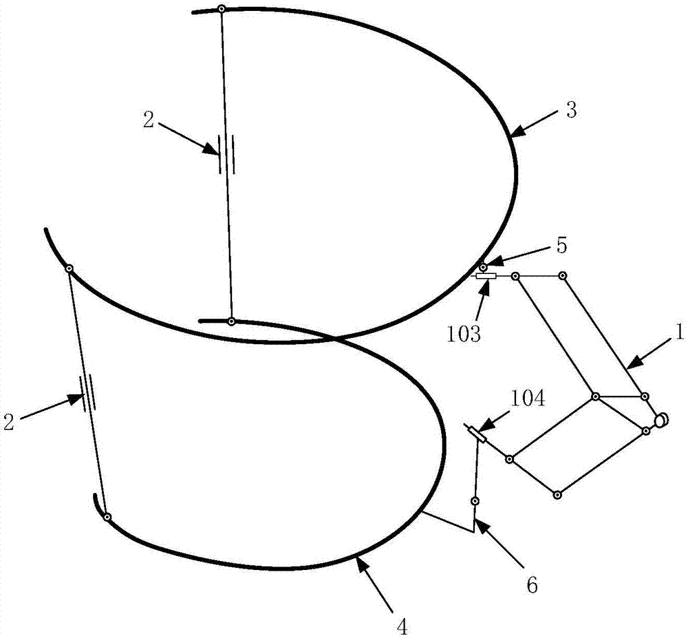 Human body hip joint wearable type assisting device with RCM three-freedom-degree rotation