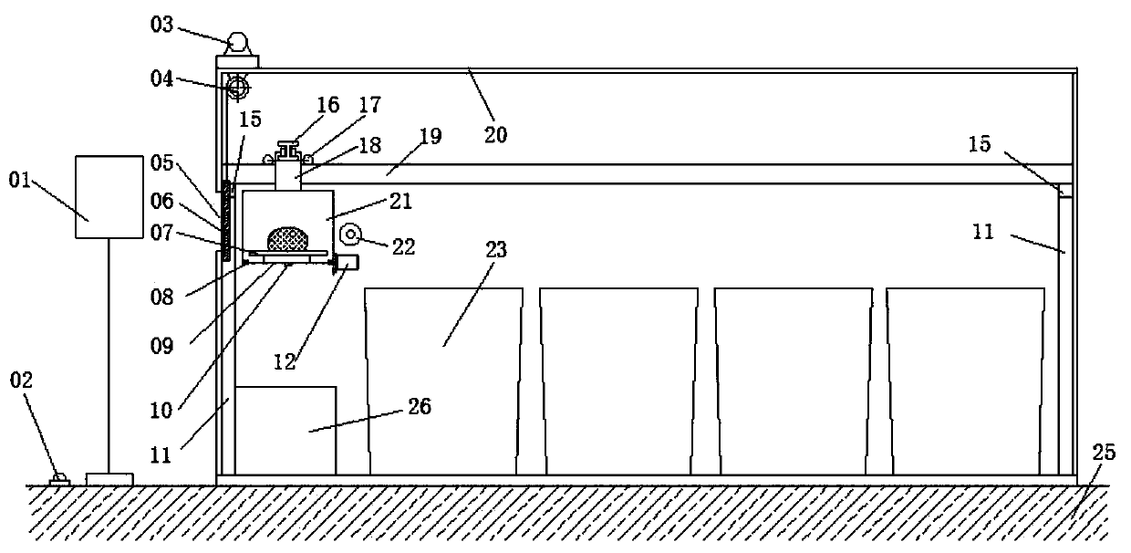 Intelligent monitoring, classifying and collecting device for household garbage