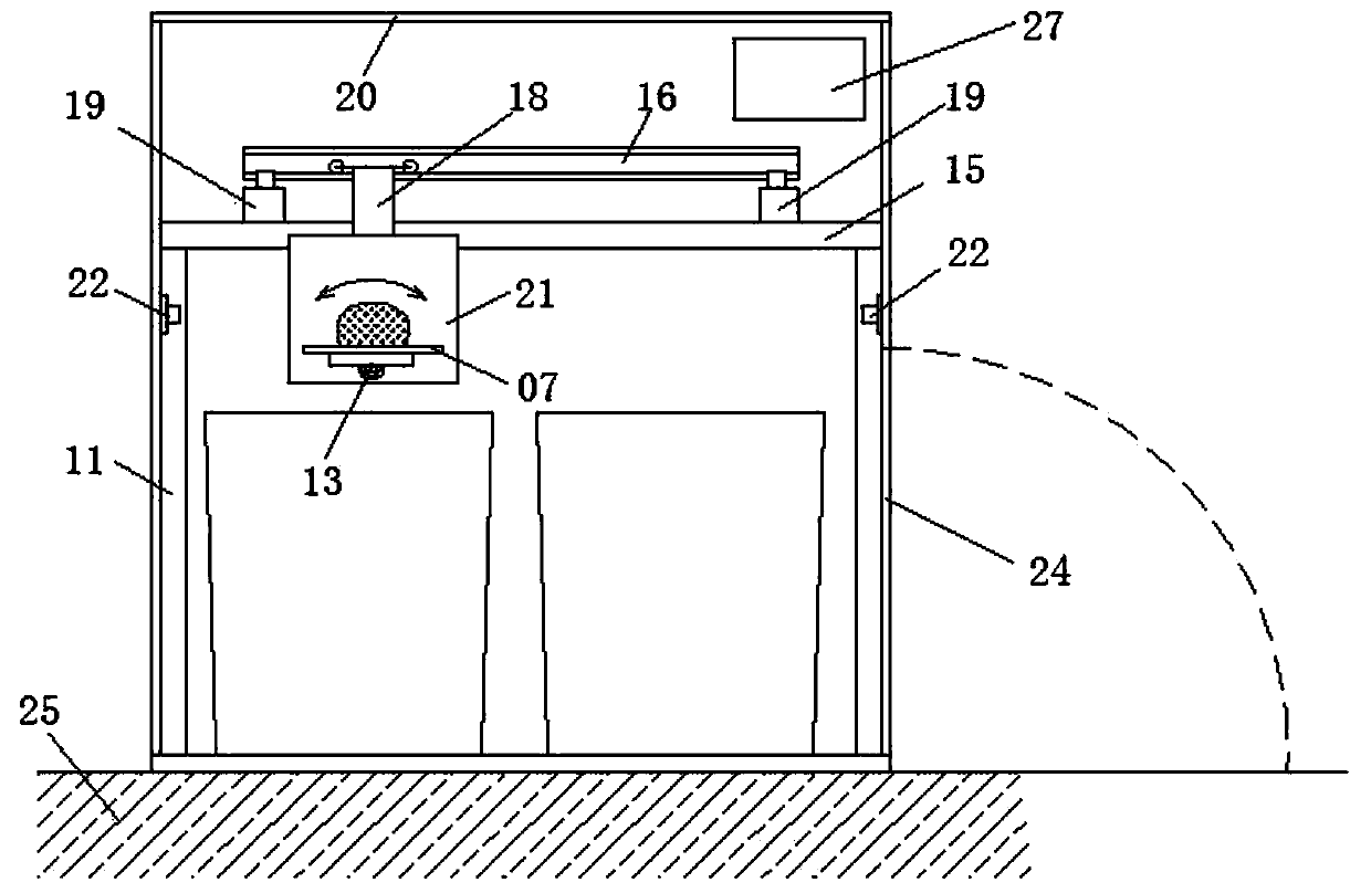 Intelligent monitoring, classifying and collecting device for household garbage