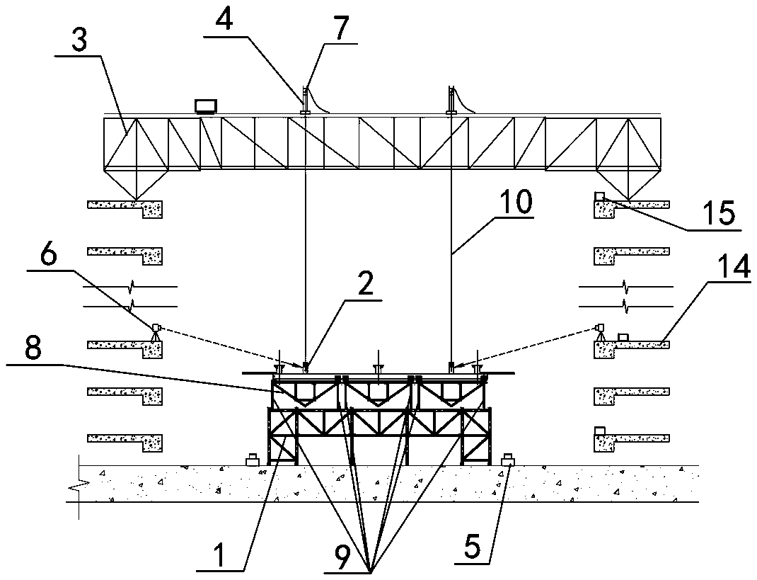 Hydraulic synchronous lifting system of super high-rise building super large curtain wall unit and construction method of hydraulic synchronous lifting system