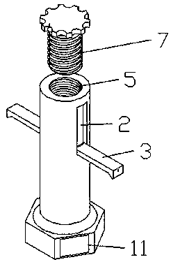 Adjustable internal hexagonal wrench