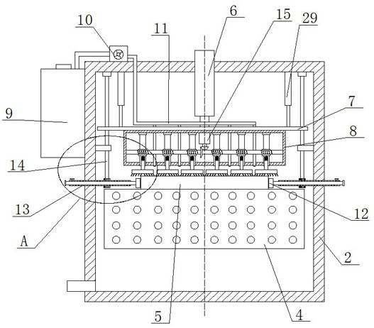 A device and method for cleaning and drying sheet metal parts