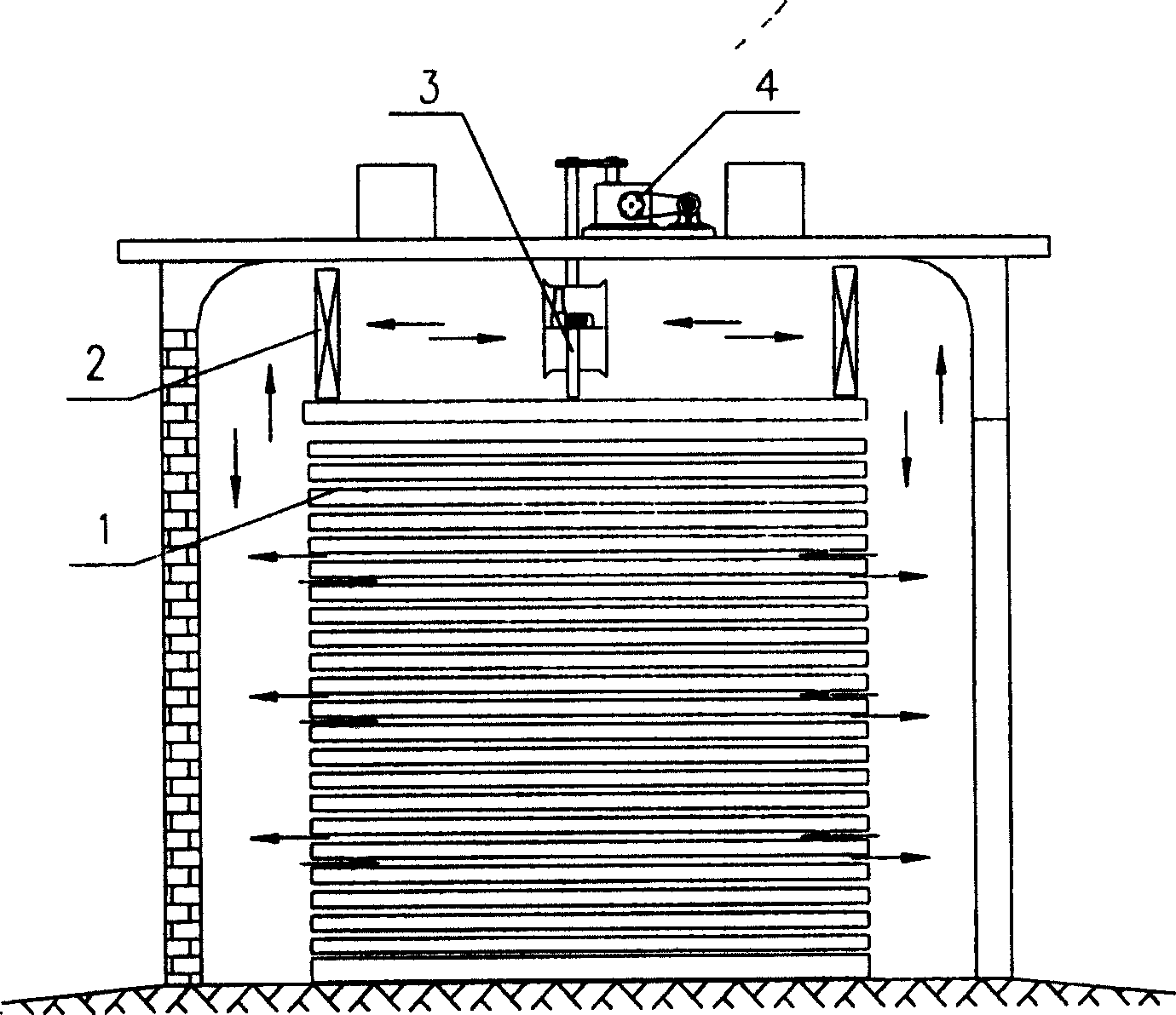 Intelligent oscillating blowing system for drying chamber