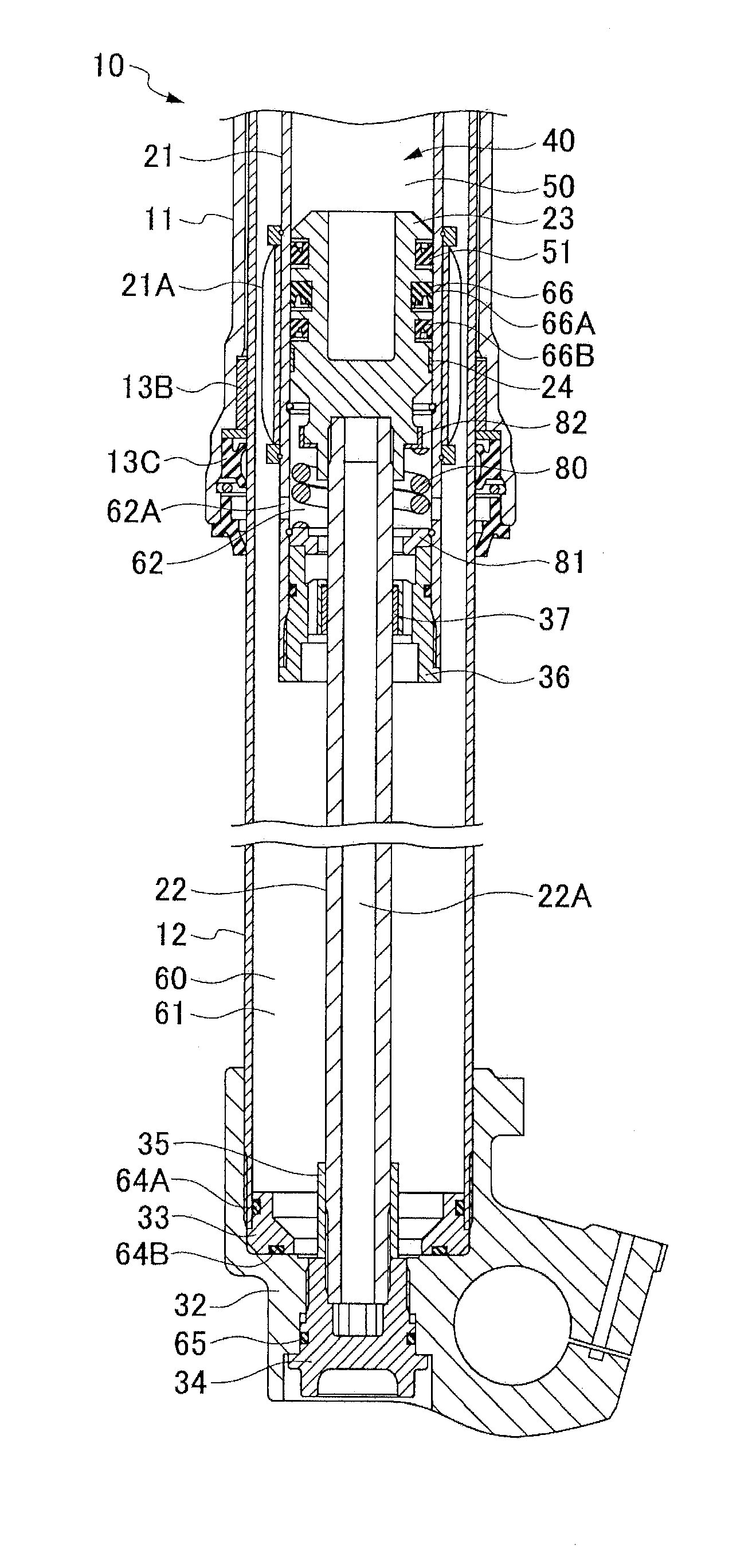 Front fork spring leg