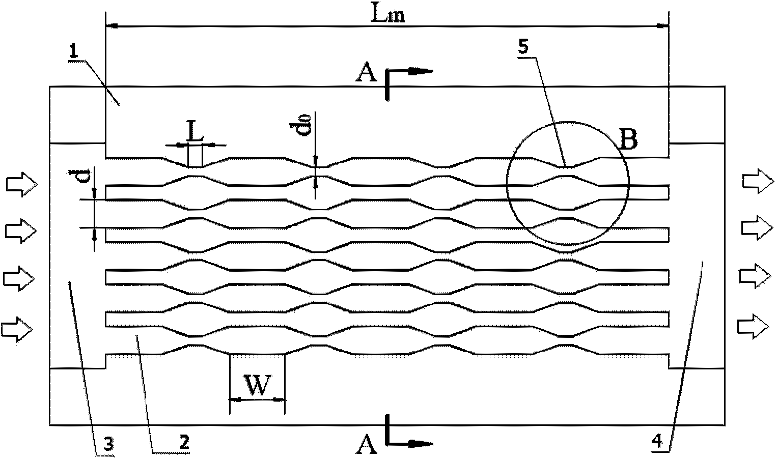 Low resistance hydraulic cavitation structure with microchannel heat exchange enhancing function