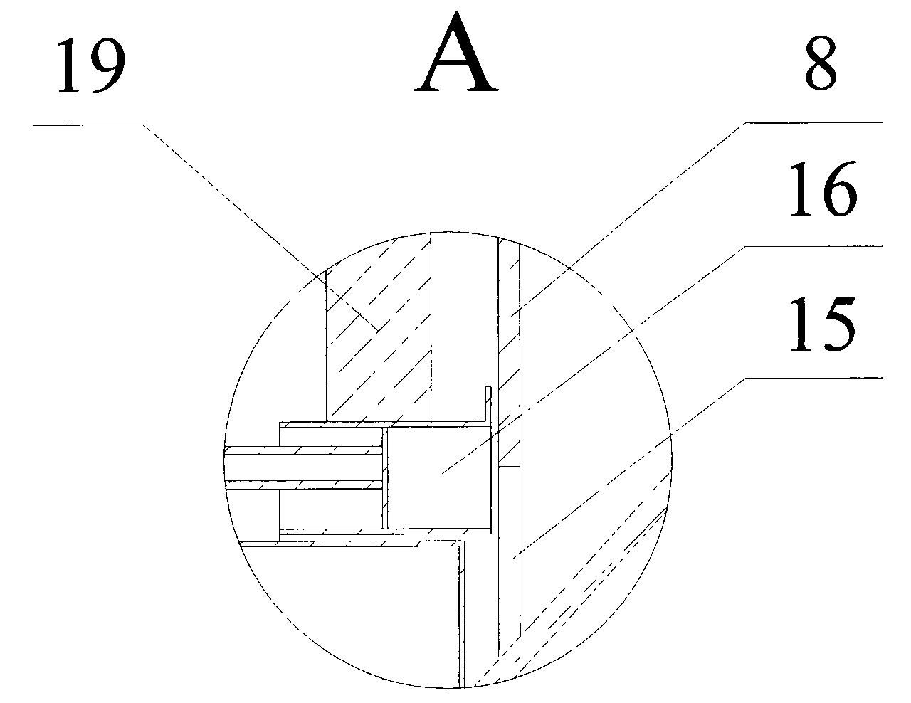 Self-stabilizing three-stage air-distribution low-NOx pulverized coal burner