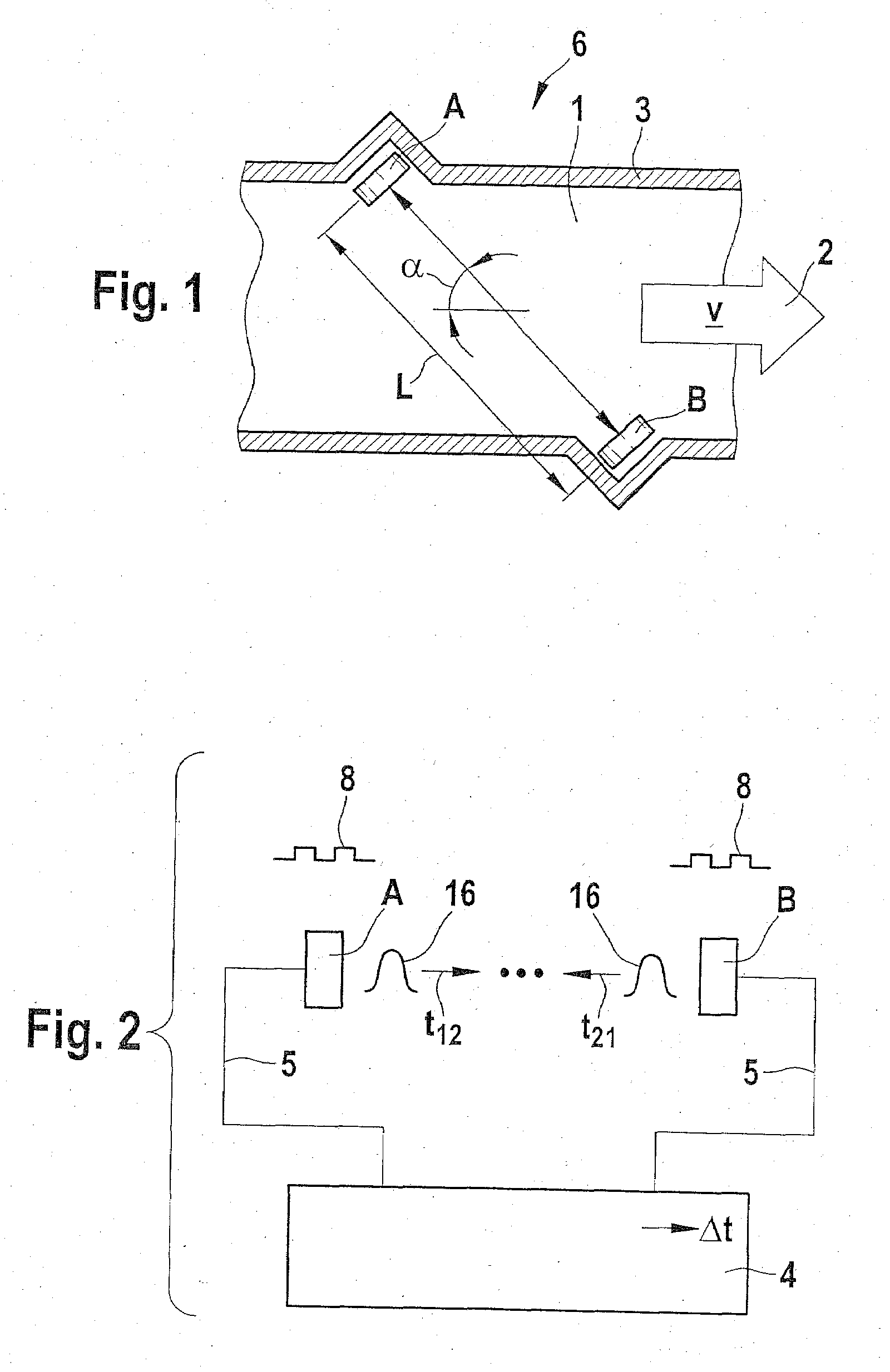 Ultrasonic flow sensor with quadrature demodulation