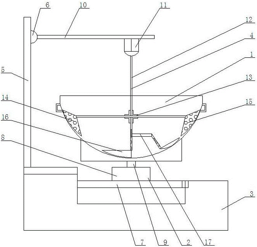 Automatic stirring-frying device for hotpot condiment production system