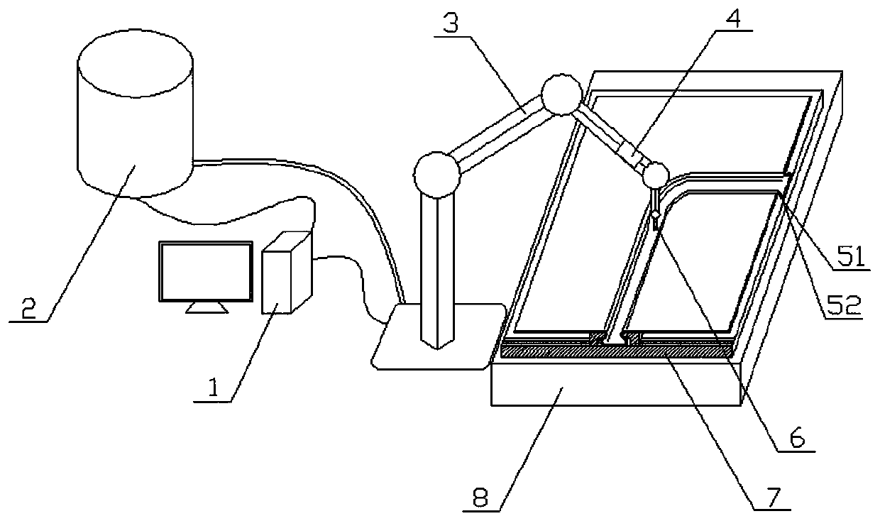 A pulsating high-speed jet impacting plate connection method and device