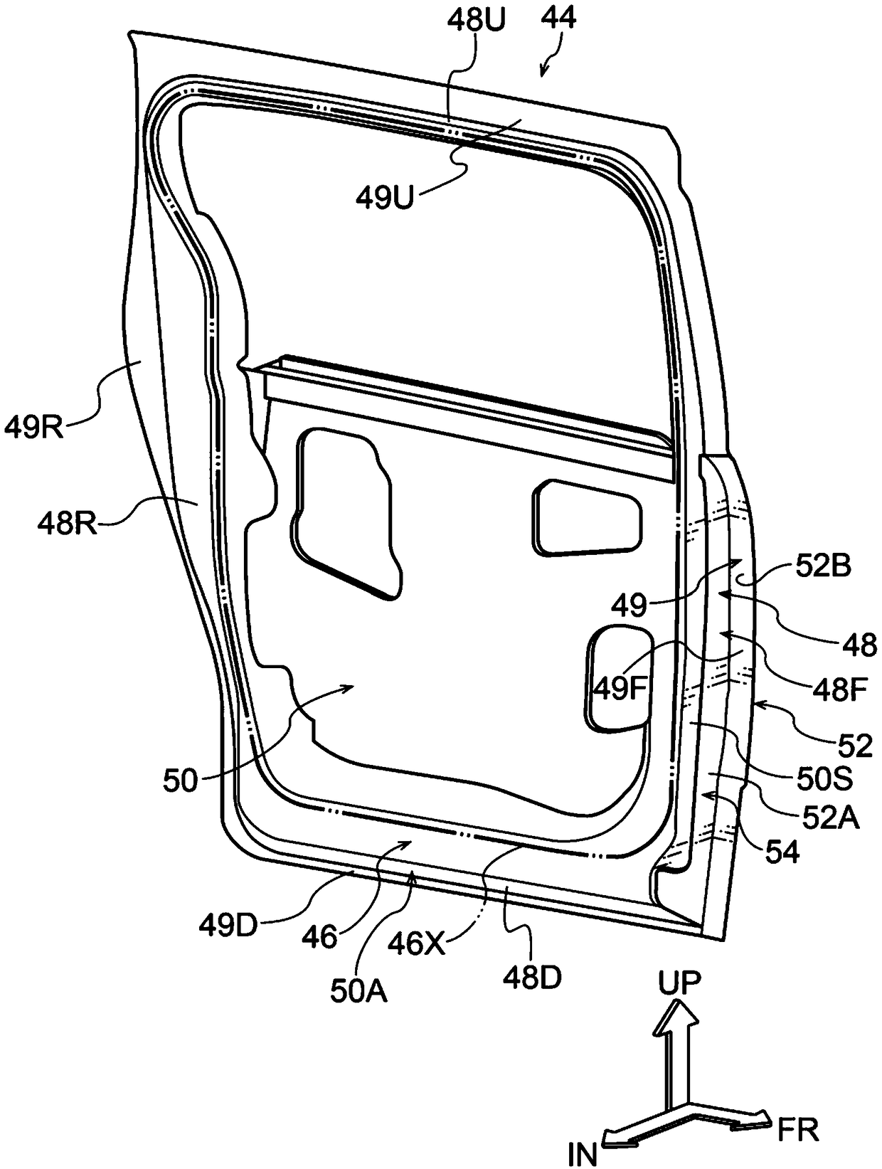 Vehicle door structure