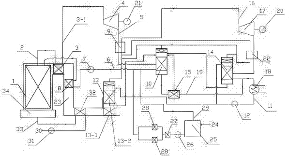 Steam Rankine-ammonia vapor Rankine combined cycle power generation device