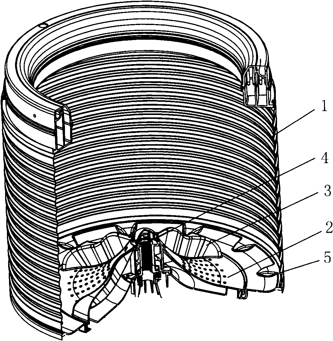 Uniform power washing method and uniform power washing machine