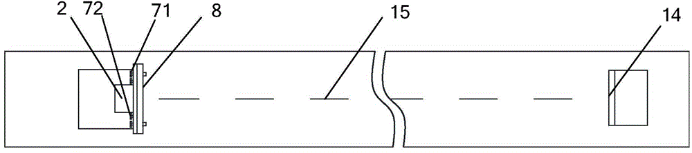 Installation structure and installation method for perpendicularity sensor on overlong square tubular column