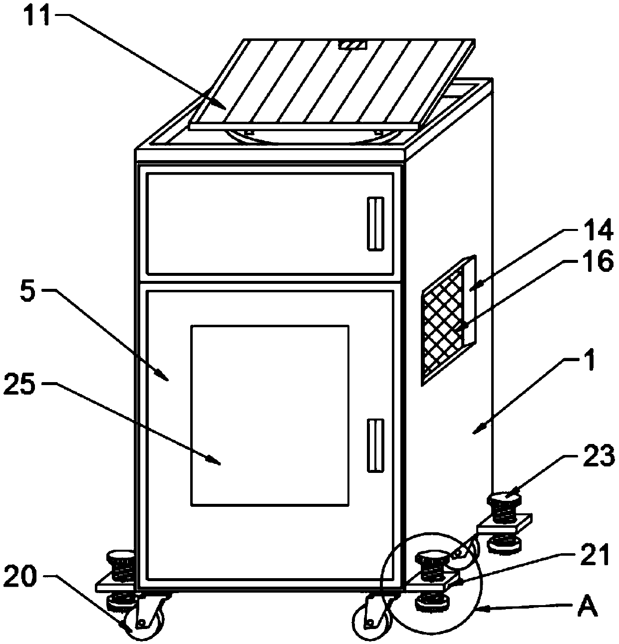 Automatic monitoring device for industrial pollution and monitoring method