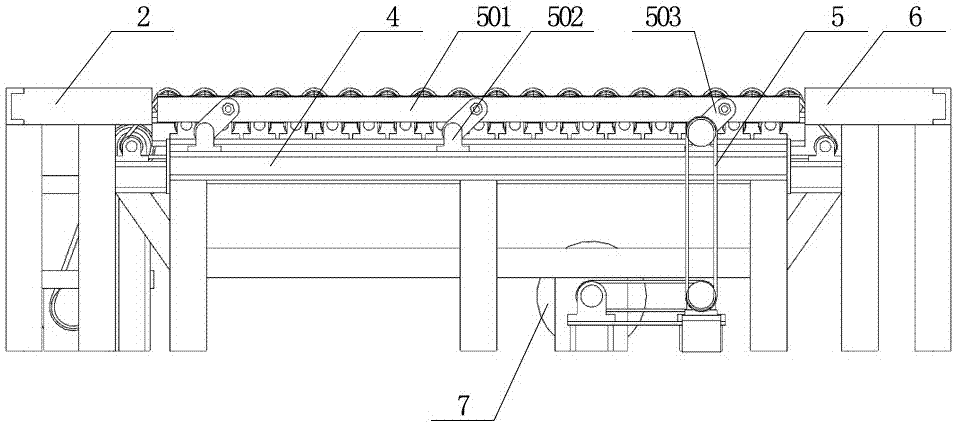 A furnace tube rotation and intermittent feeding type display rack