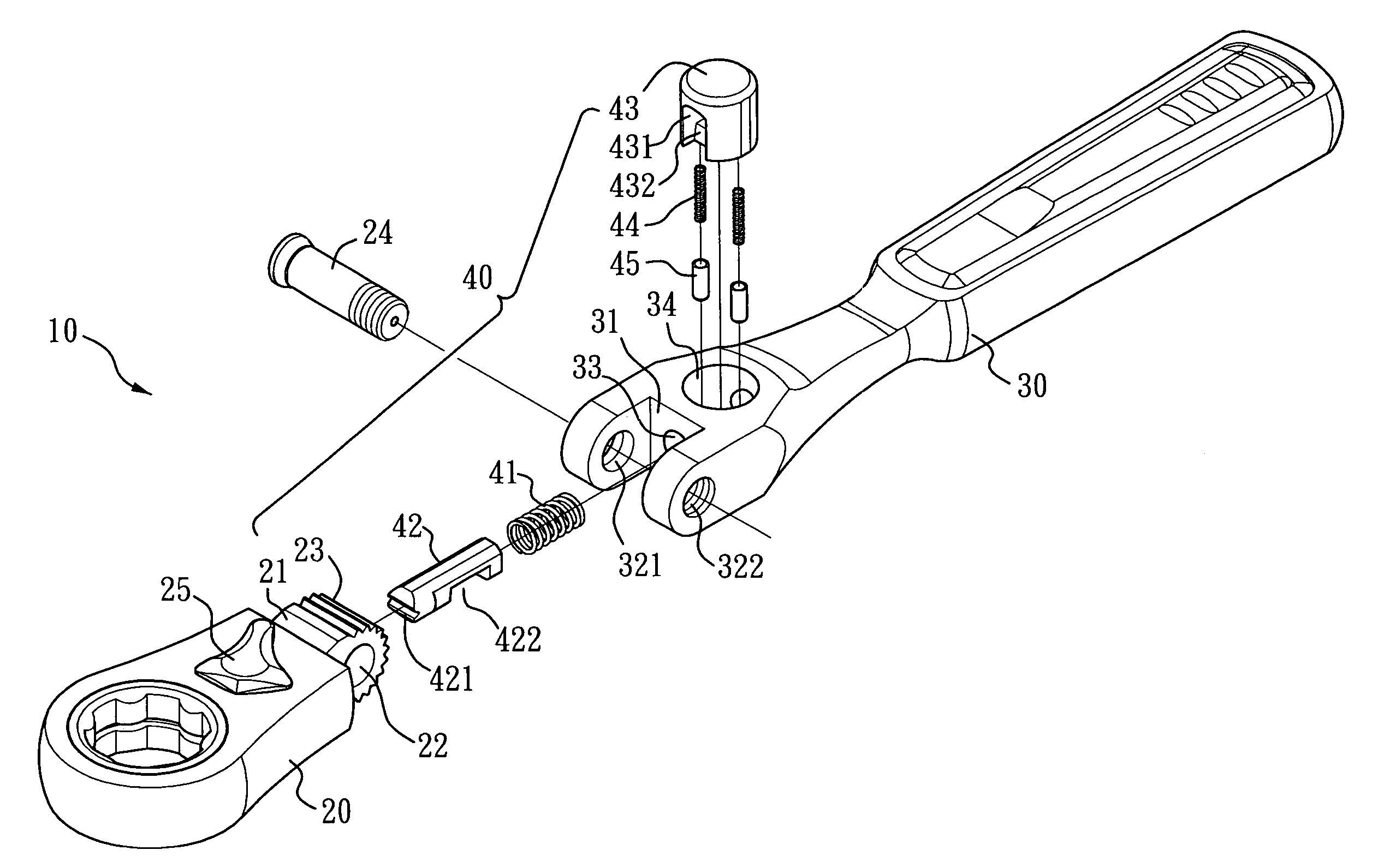 Hand tool having an adjustable head with a joint lock mechanism