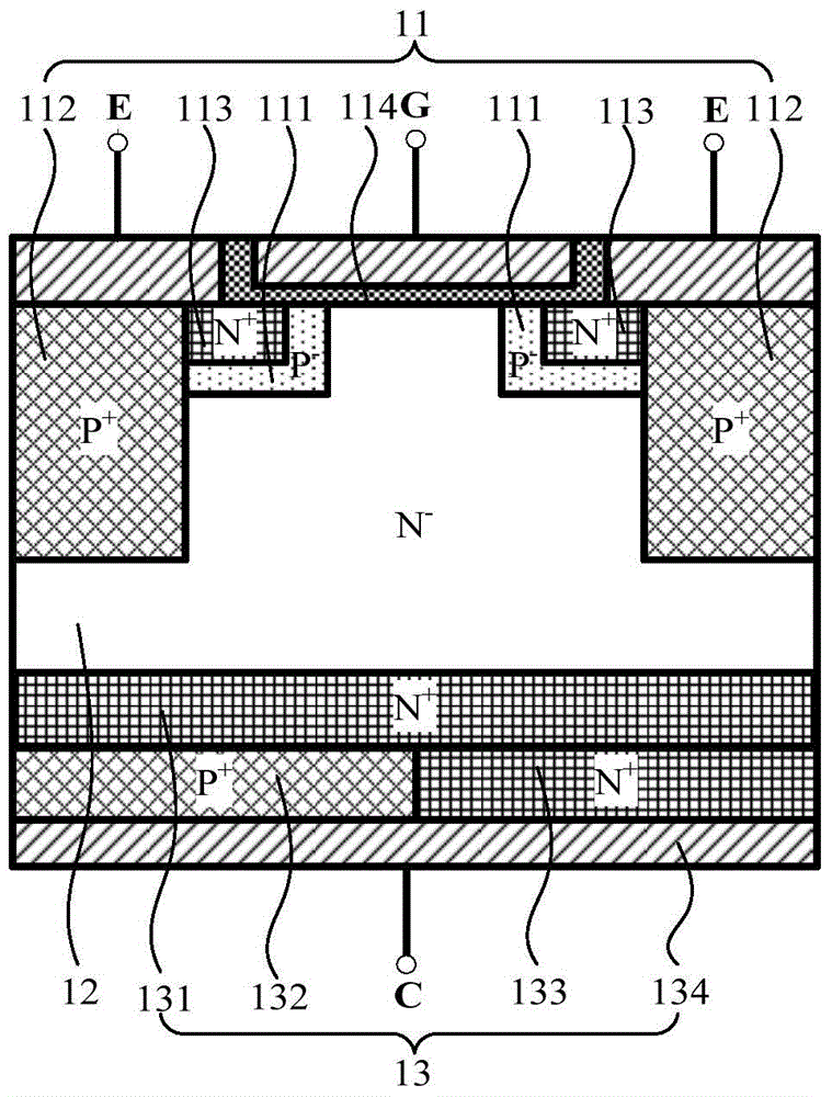 Manufacturing method for TI-IGBT (Triple Mode Integrate-Insulated Gate Bipolar Transistor)