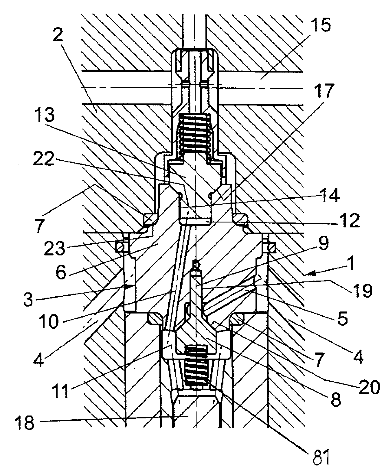 High-pressure valve assembly