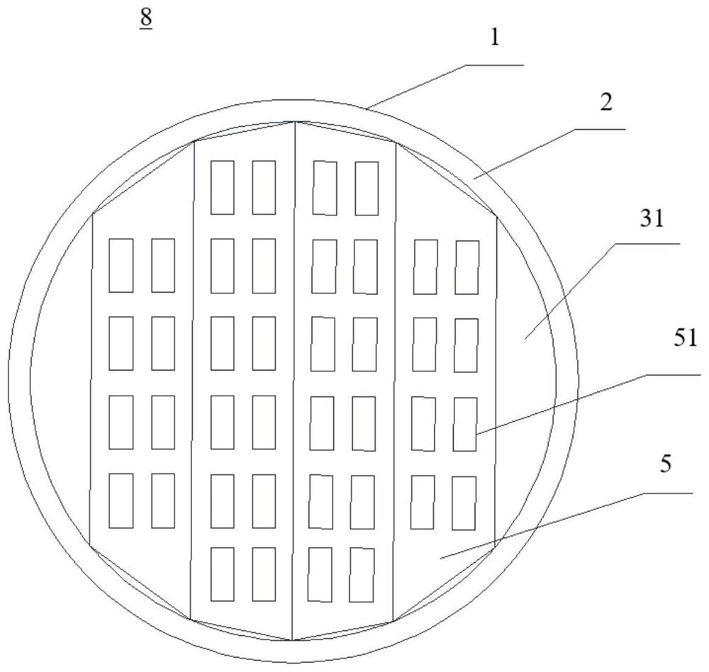 Vertical tower tray and gas-liquid contact mass transfer equipment with same