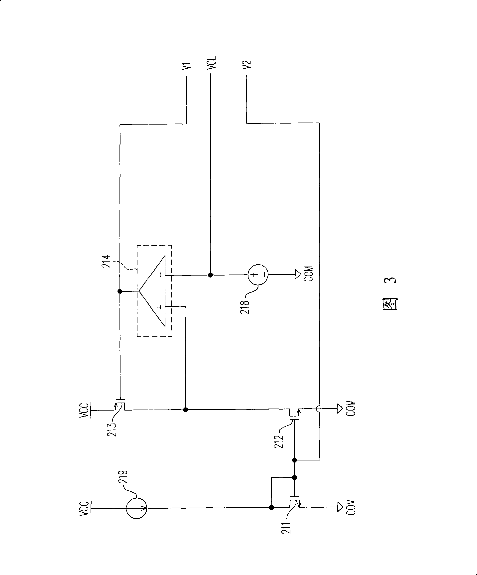 Low differential voltage output circuit