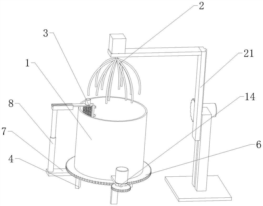 A concrete mixing device that is easy to clean