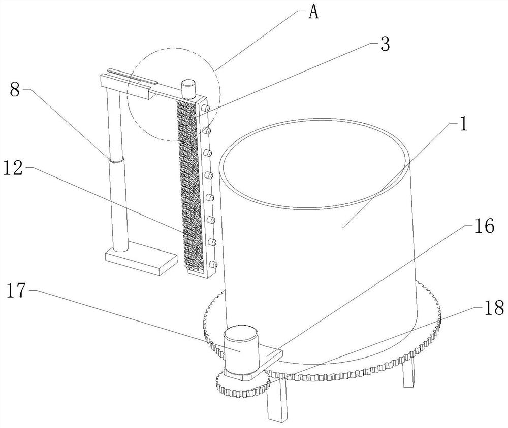 A concrete mixing device that is easy to clean