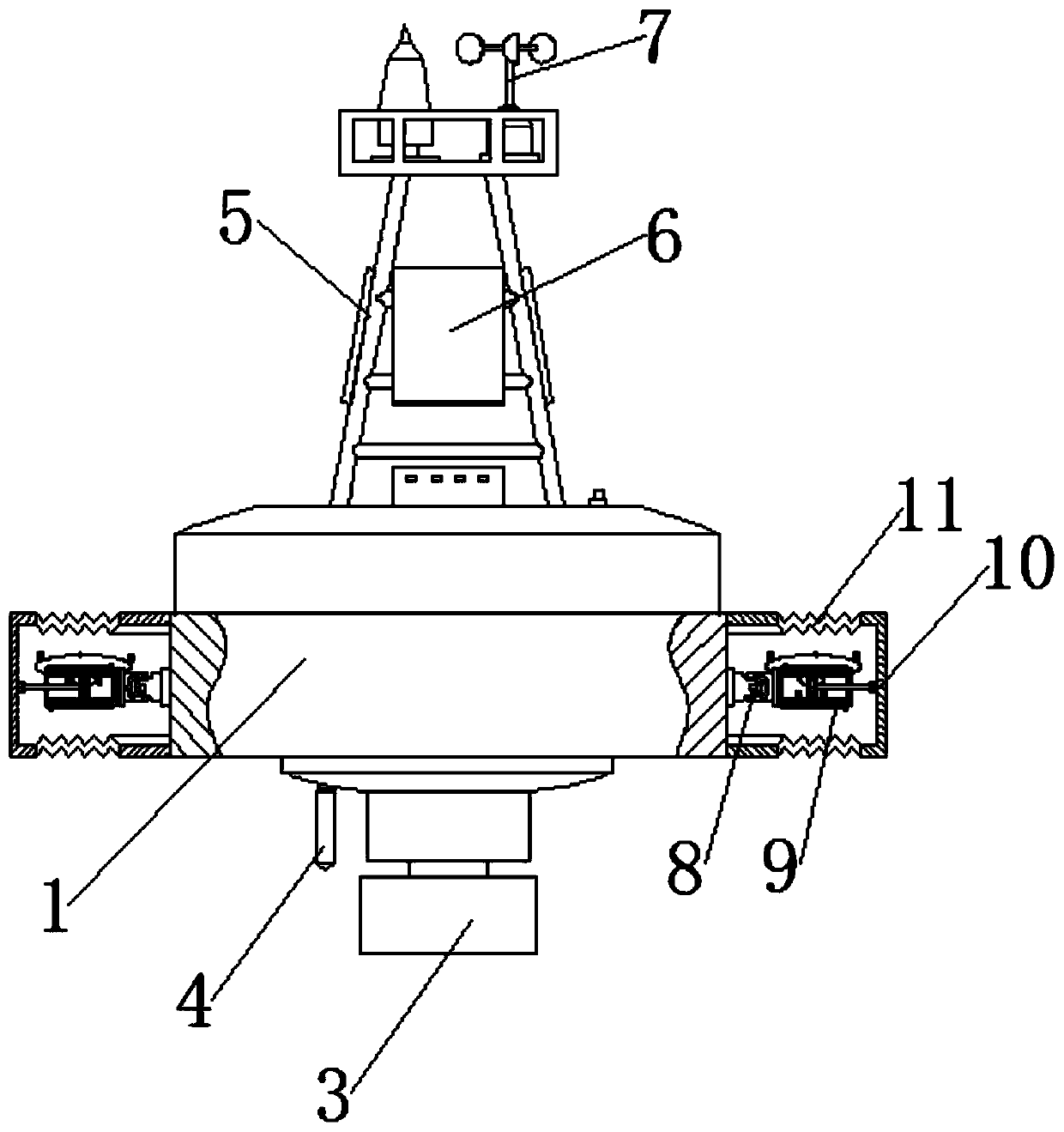 Wave energy eliminating structure of drifting buoy