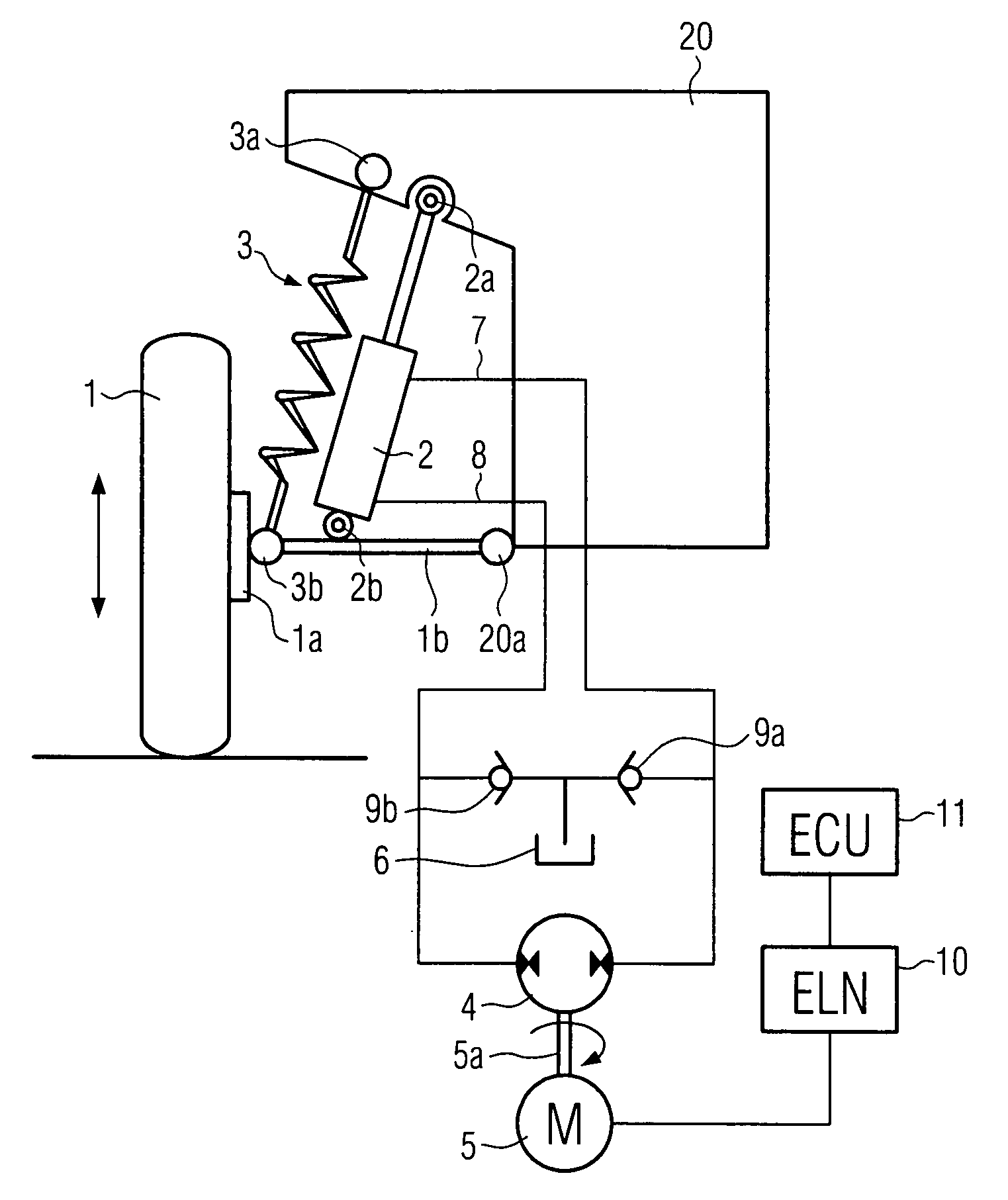 Suspension system for a wheeled vehicle and a wheeled vehicle equipped with such a suspension system