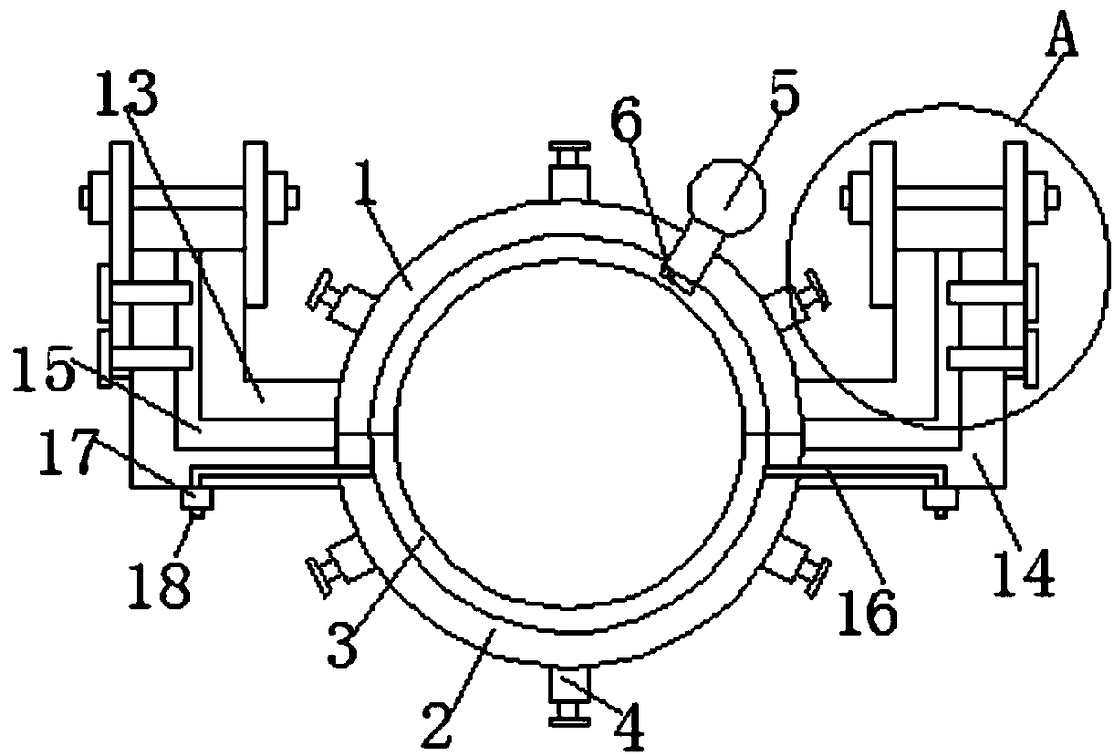 Universal fixture for fluid pipeline belt pressure leaking stoppage