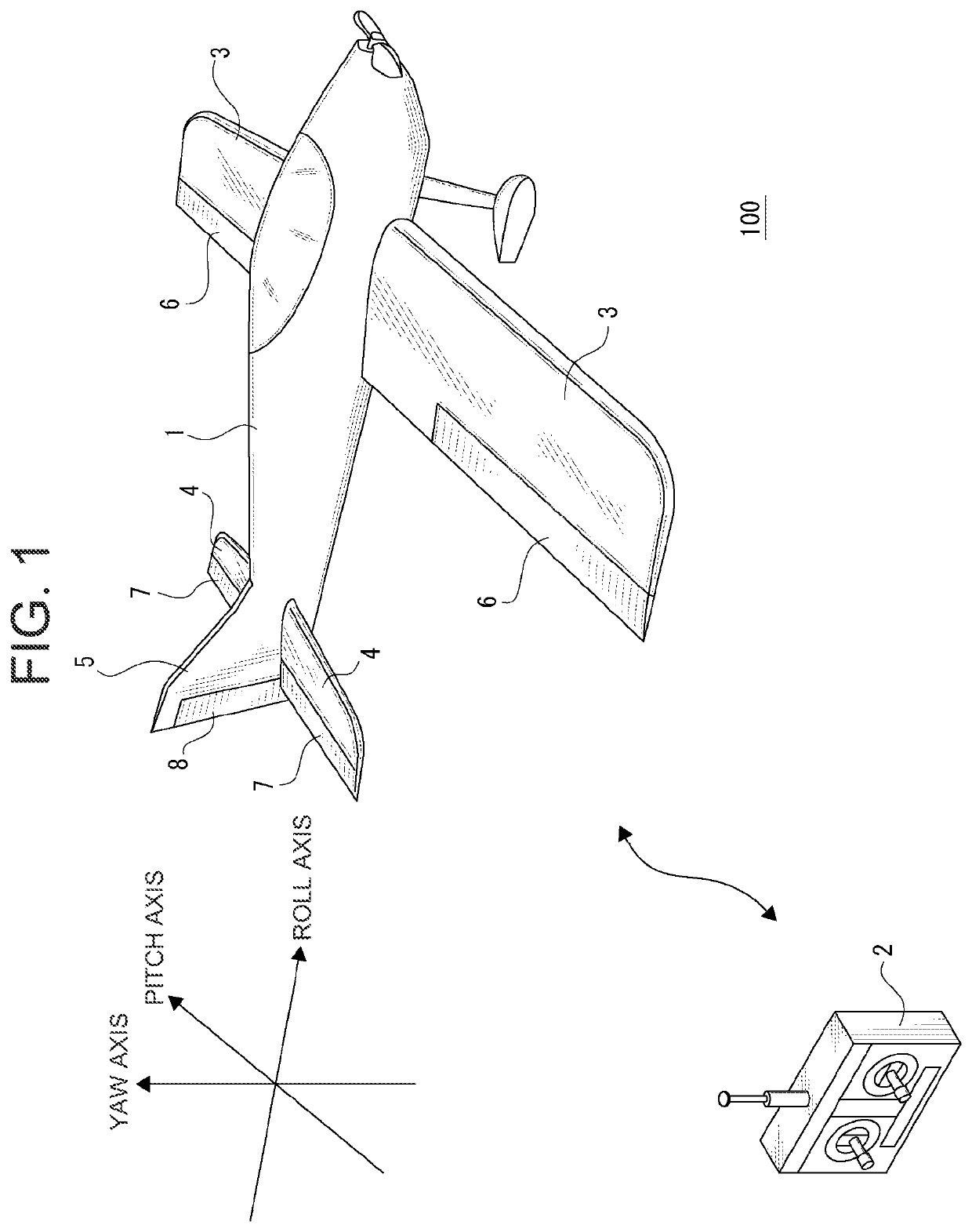 Wireless Controlled Airplane and Arithmetic Processing Device