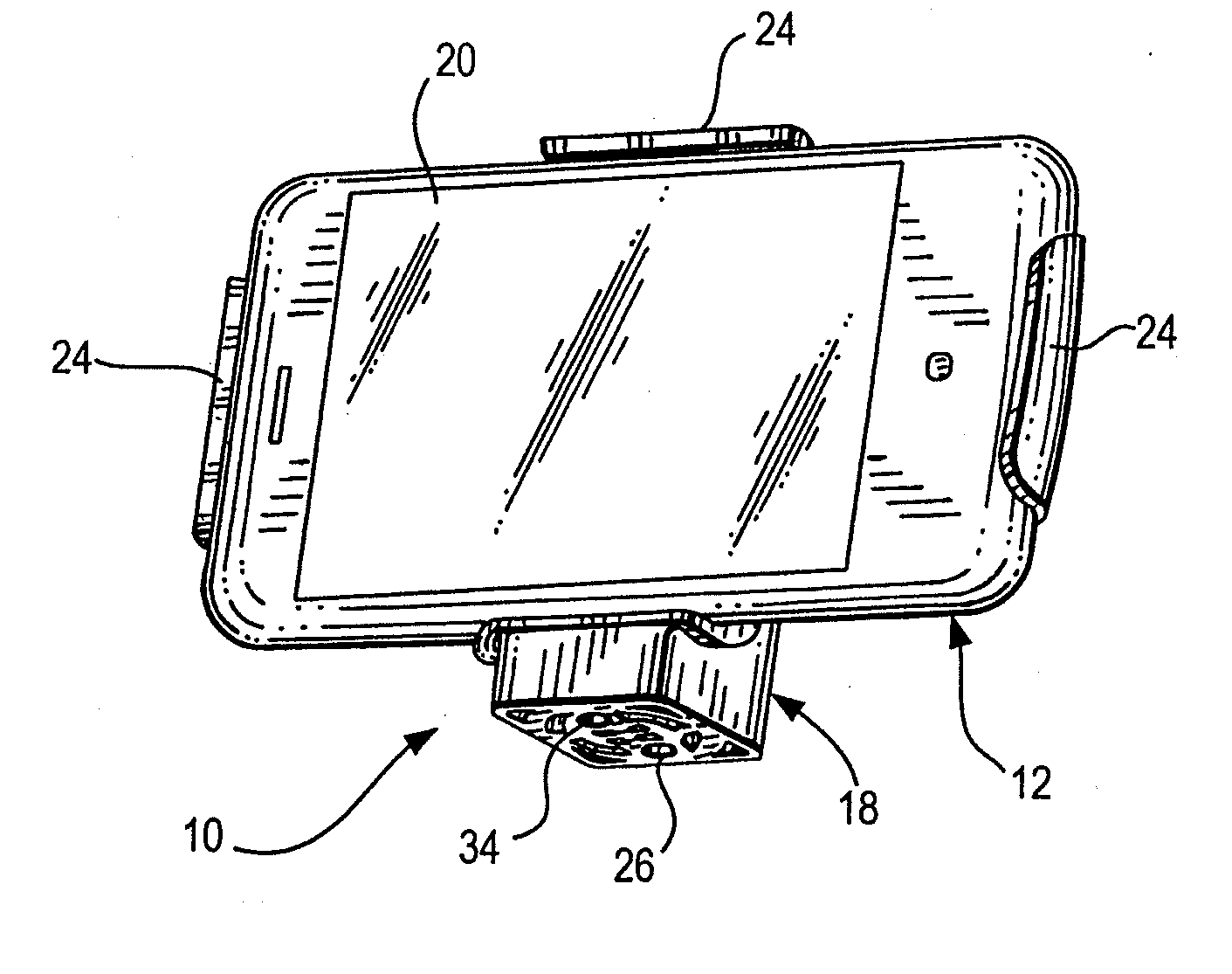 Weighted mounting arrangement for, and method of, steadily supporting a motion-sensitive, image capture device