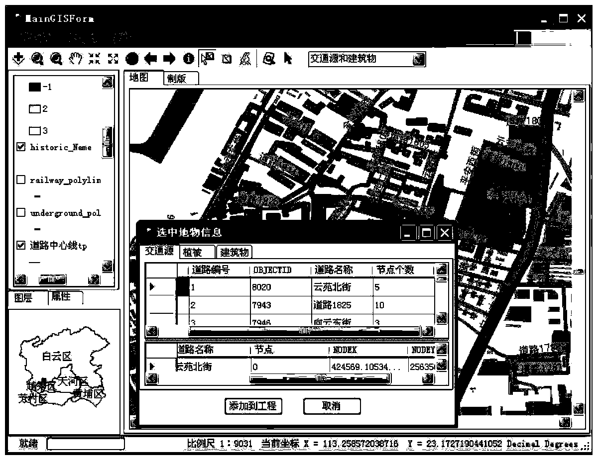 Traffic noise pollution model based on exposed crowd/area/acoustic environment functional area