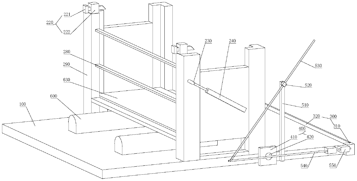 Cable trench cover plate laying device