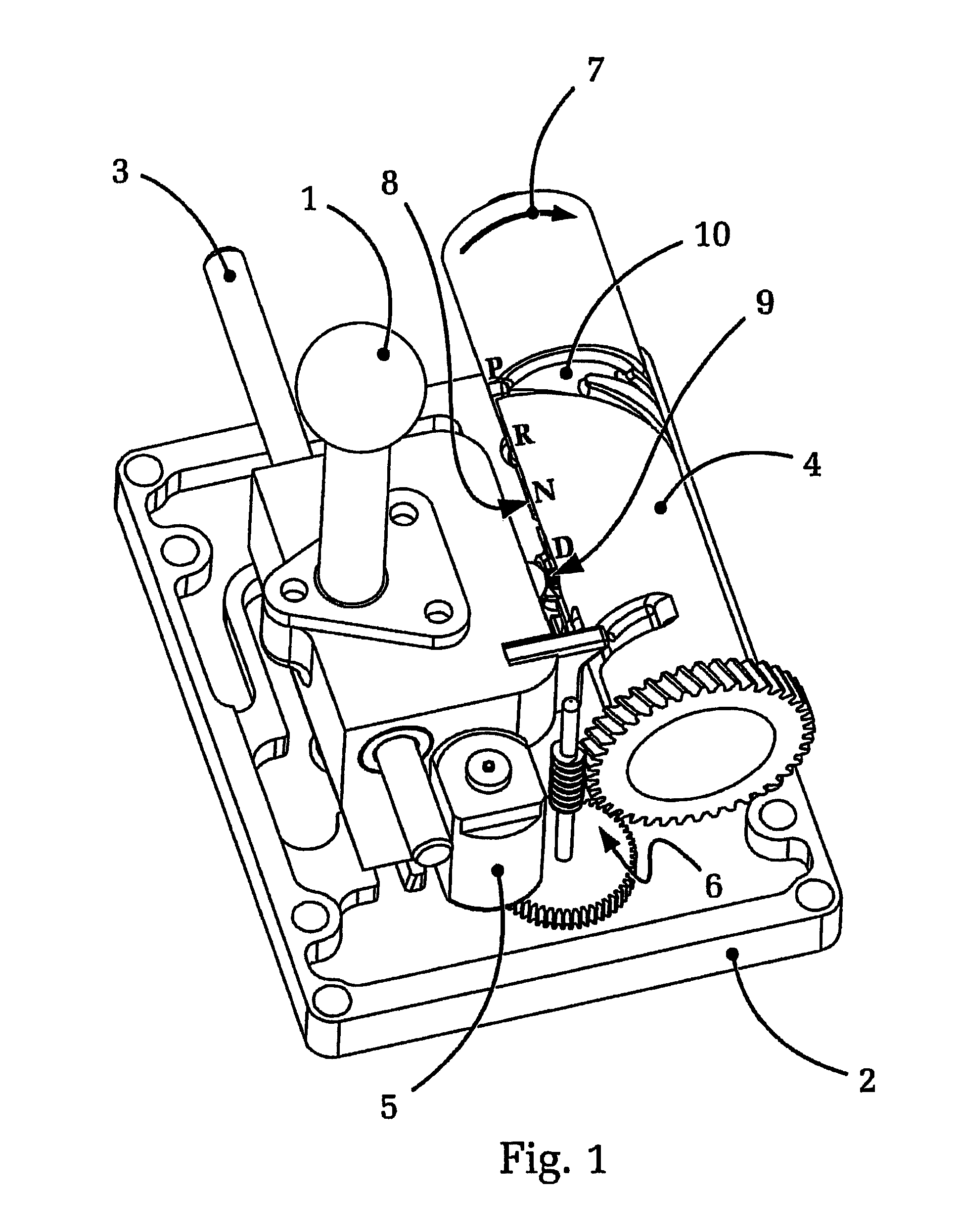 Operating device with gate shafts