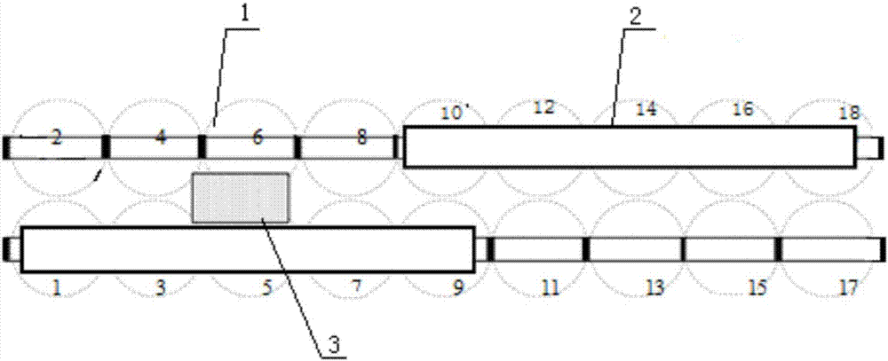 Accurate alignment type coal discharging method for bucket trolley